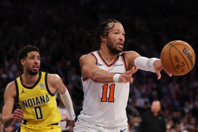 尼克控衛布朗森(Jalen Brunson)如同球隊的大腦,要攻要傳都游刃有餘。法新社