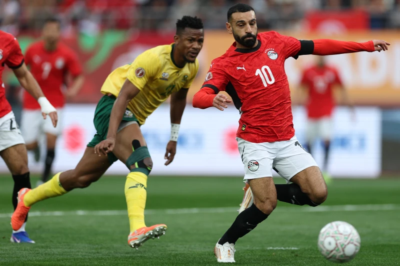 擁有薩拉赫(Mohamed Salah,右)的埃及隊相隔28年重返世界盃會內賽。法新社