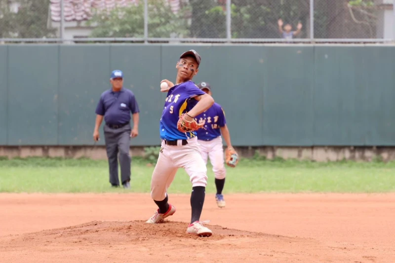 中山工商尤恩典登板5.1局失1分非自責。學生棒聯提供