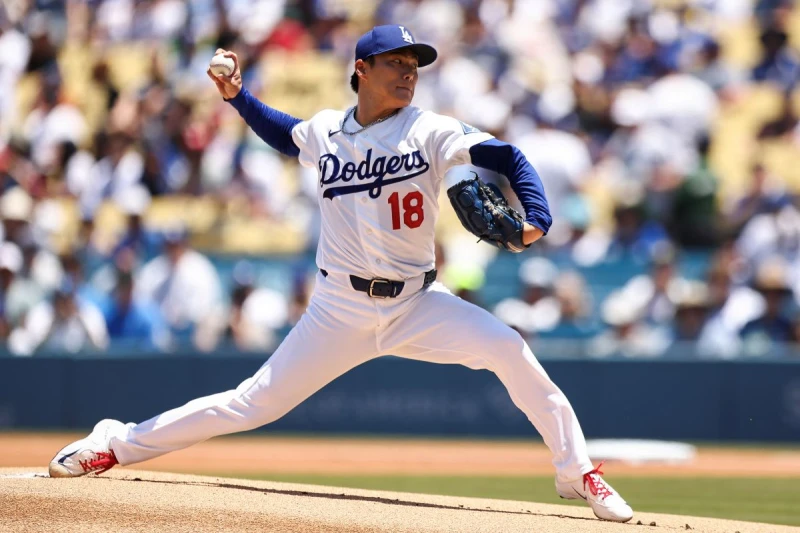 洛杉磯道奇王牌投手山本由伸今天主投5.1局無失分。法新社