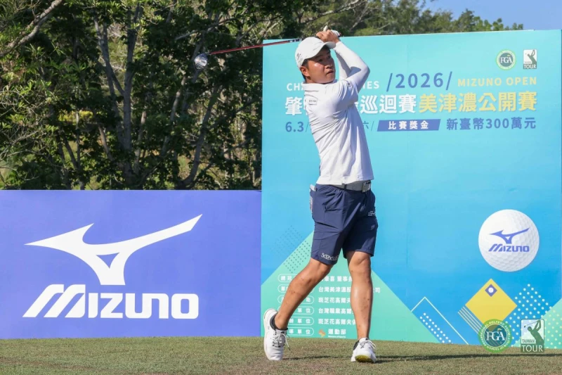 日本選手德光祐哉第一回合以67桿-5暫並列領先。Tpga/林聖凱攝