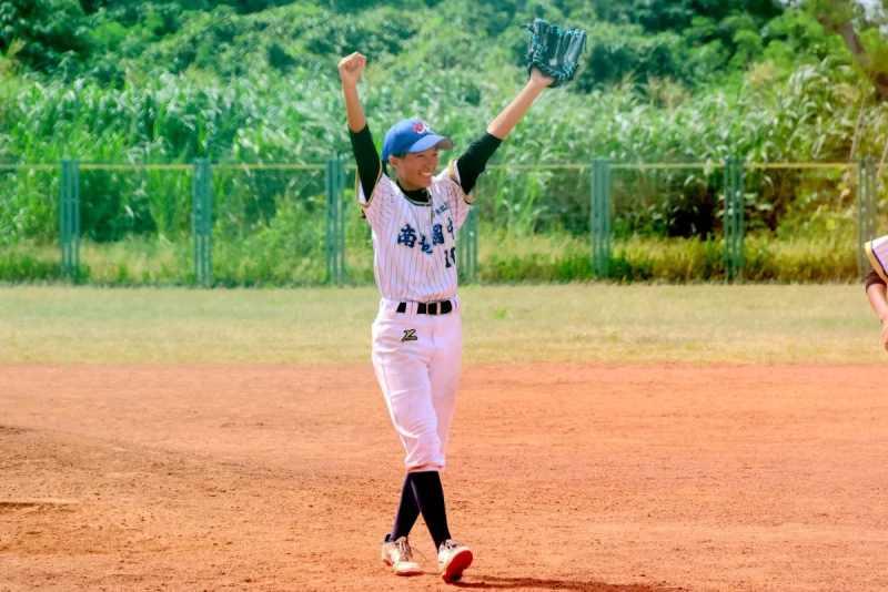 日苡安致勝一擊又守成。學生棒聯提供