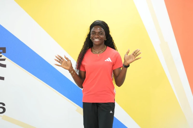 世界紀錄保持人阿穆桑(Tobi AMUSAN女子100公尺跨欄)。田徑協會提供