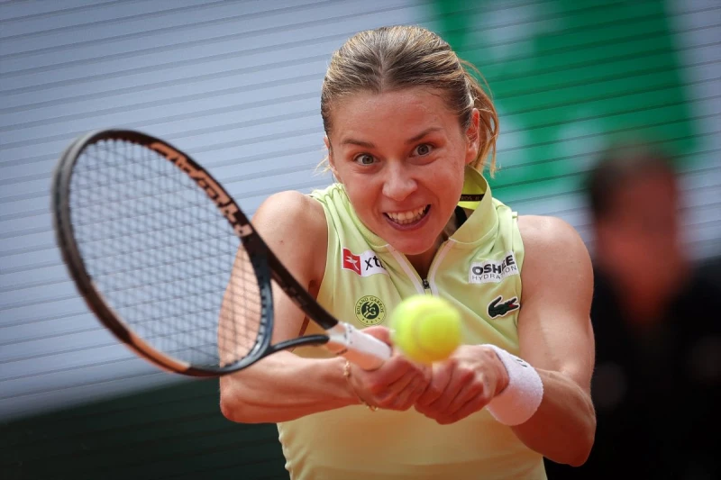 24歲的波蘭網球選手赫瓦林絲卡（Maja Chwalinska）在今年法網連打三周。法新社