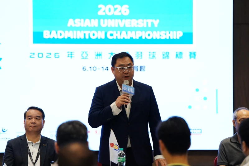 亞洲大學運動總會Cisca主席老傑龍。大專體總提供