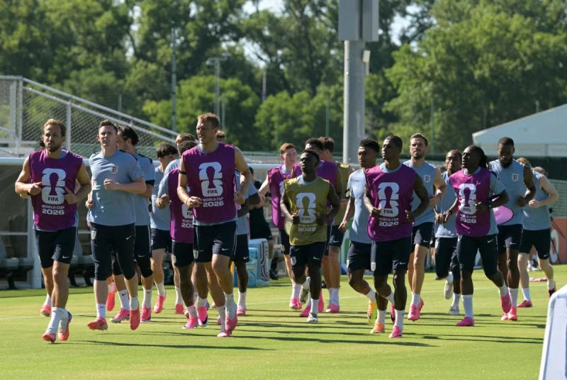 英格蘭在斯沃普足球村(Swope Soccer Village)的基地舉行了一場社區訓練課後就遇到龍捲風。法新社