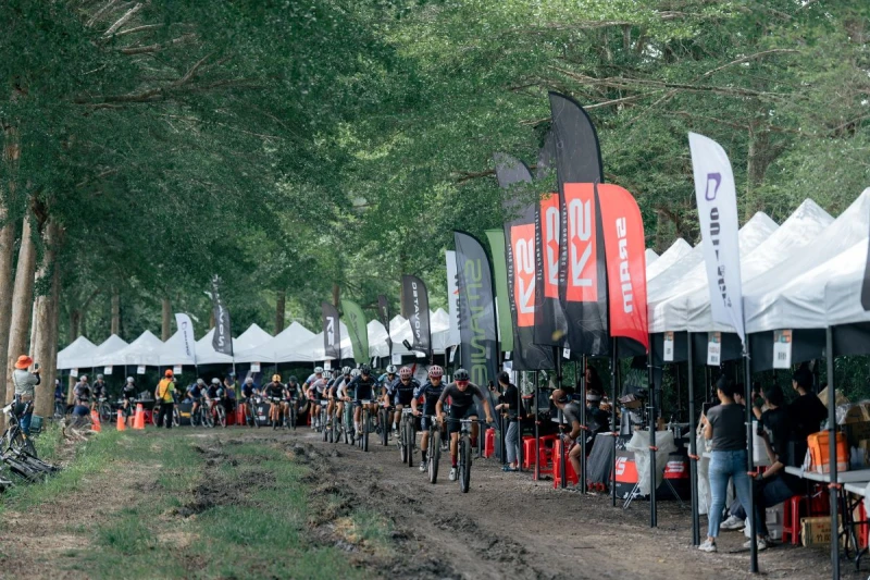 Gravel Fundo台南玉井站吸引三百多位選手參賽。圓創運動行銷提供