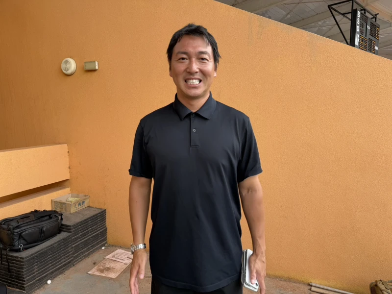 長野久義來台觀看青棒賽。吳敏欣攝