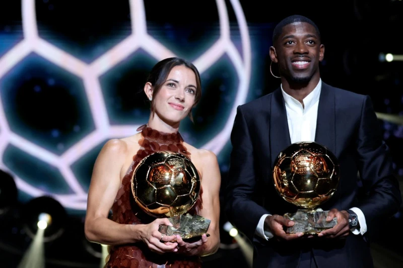 登貝萊（Ousmane Dembélé，右）去年拿下金球獎，註定法國隊今年沒辦法封王。法新社