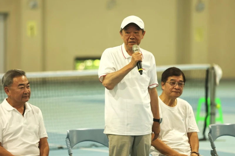 冠名贊助商翰可國際股份有限公司董事長陳洋淵親自到場向小朋友鼓勵。青少年網球運動發展協會提供