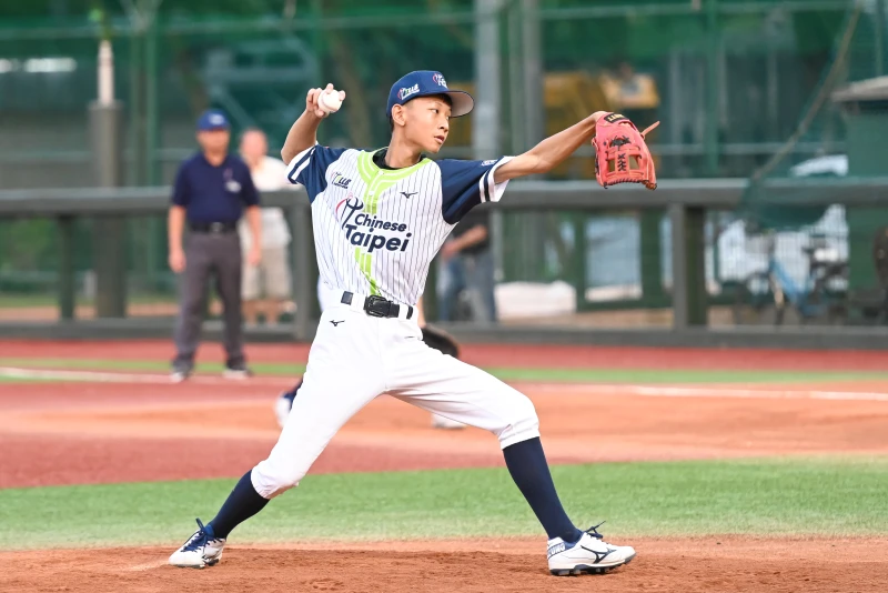 陳定宇先發2局。台灣世界少棒聯盟提供