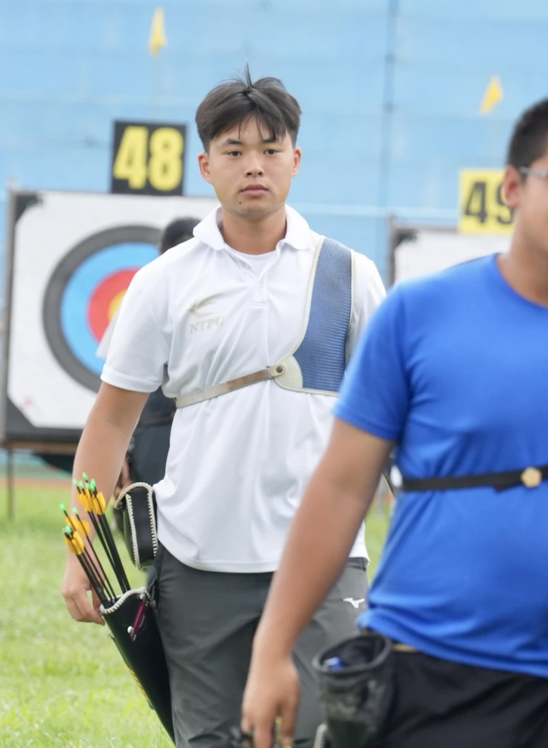 柯倫祐在大學生活與訓練中尋找平衡點。（記者沈明璁攝）