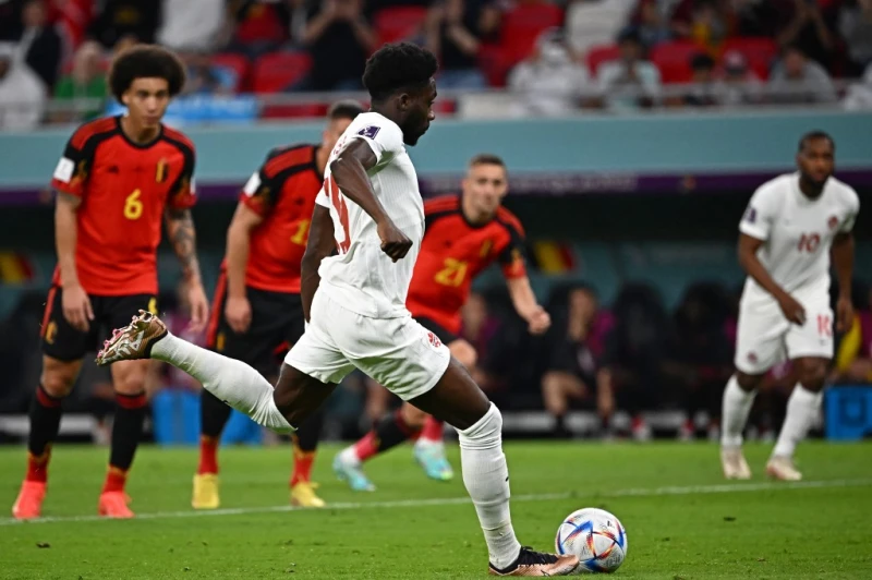 加拿大的超級球星戴維斯（Alphonso Davies）在本屆世界盃至今尚未登場。法新社