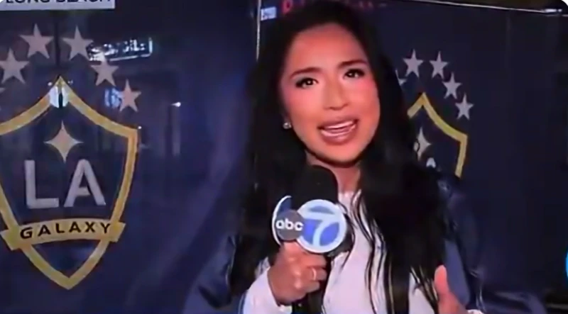 洛杉磯ABC7電視台美女記者維萊茲（Abigail Velez）遭炎上。截圖自推特