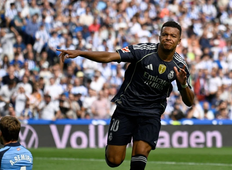 隊長姆巴佩(Kylian Mbappe)狀態正值巔峰。法新社