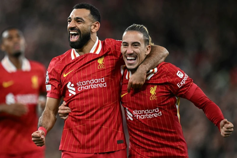 「埃及法老」薩拉赫(Mohamed Salah,左)也將帶傷上陣。法新社
