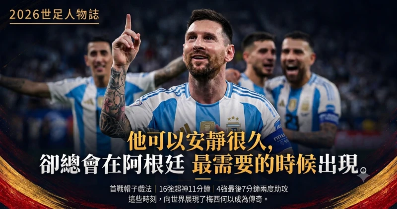 梅西再度成為阿根廷的救世主。合成照片