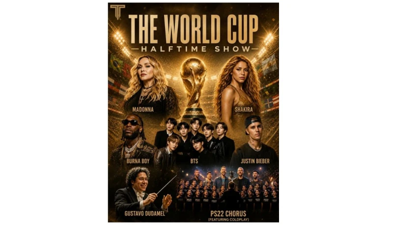 世足決賽首創中場秀。合成照片