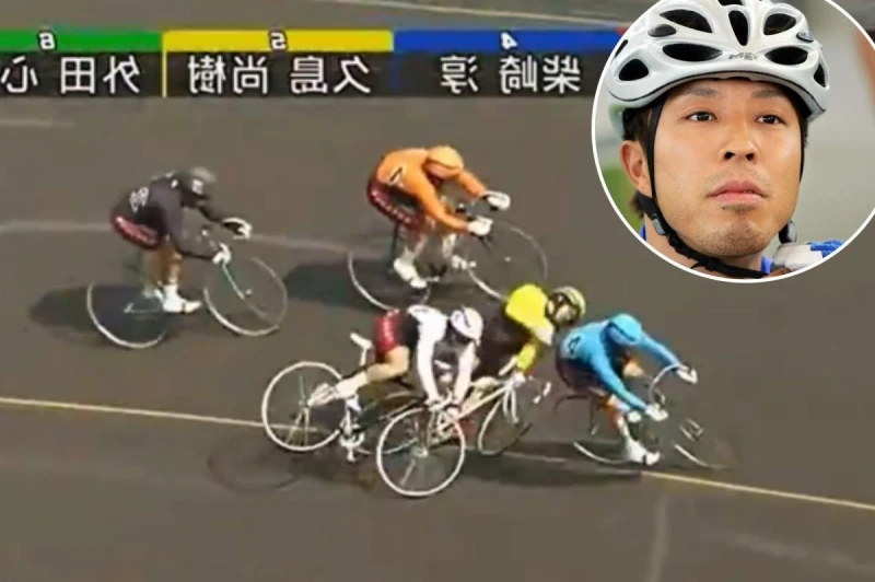 日本奧運銀牌伏見俊昭在競輪賽中摔倒過世。摘自推特