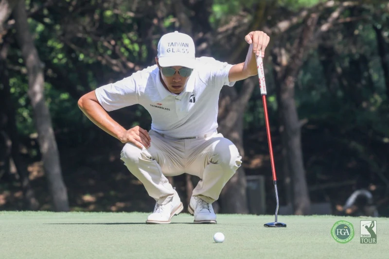 台灣選手張緯綸第一回合以67桿-5暫並列第四。Tpga/林聖凱攝