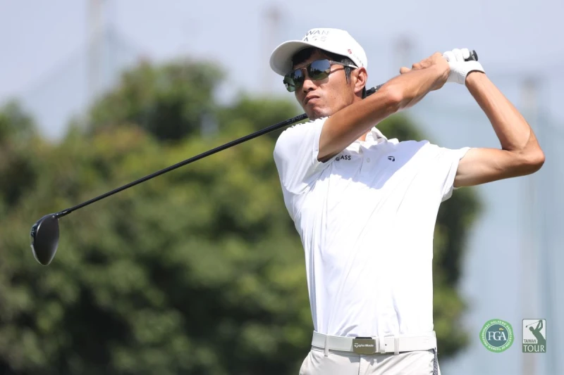 台灣選手張緯綸以兩回合總桿137桿-7暫並列第二。Tpga/林聖凱攝