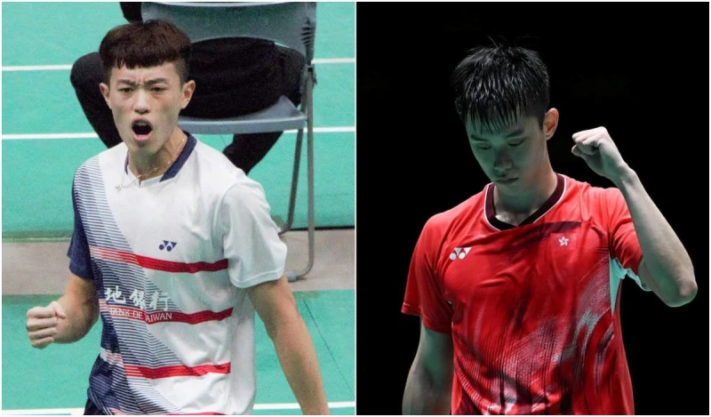 林俊易(左)今8強將對上香港球員吳英倫。合成照片