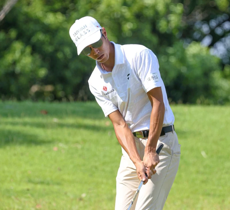 張緯綸以三回合總桿207桿-9暫並列第四。Tpga/林聖凱攝