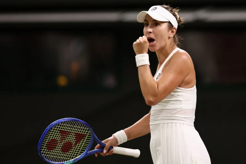 瑞士女將班西琪（Belinda Bencic） 在加拿大公開賽女單32強比賽中陷入苦戰一度情緒失控。法新社