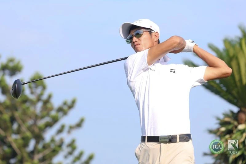 張緯綸以兩回合總桿134桿-10暫並列第二。Tpga/林聖凱攝