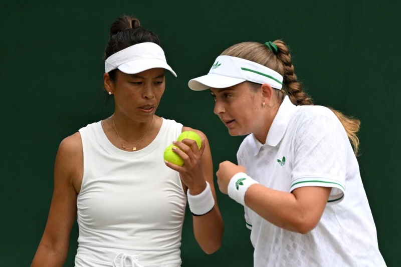 謝淑薇/奧斯塔朋科(Jelena Ostapenko,拉脫維亞)組合晉辛辛那提公開賽16強。法新社