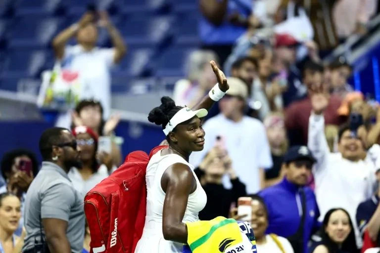 46歲的傳奇老將大威廉絲（Venus Williams）於美網首輪出局。法新社