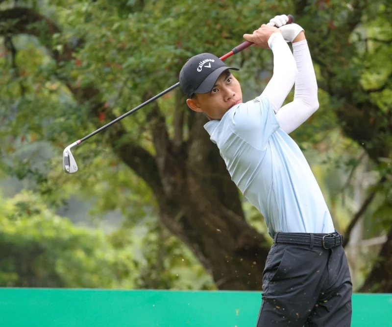 陳佑宇第一回合以66桿-6暫並列第四。Tpga/林聖凱攝