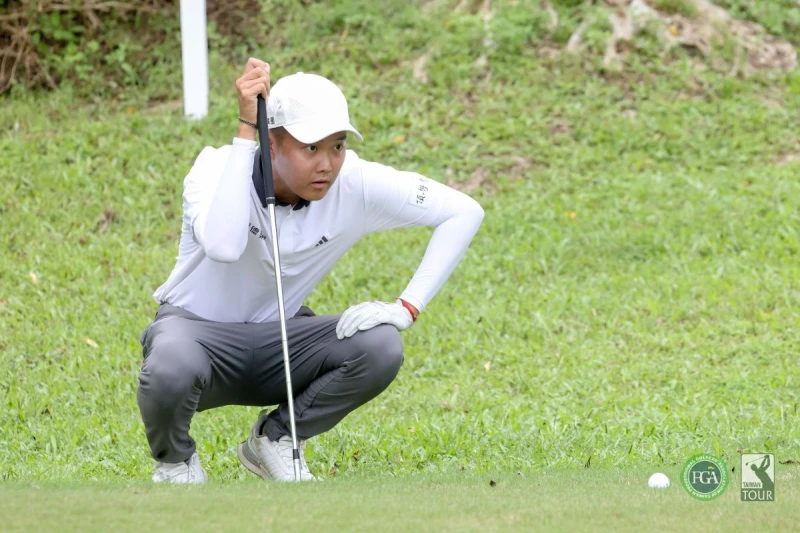 沈威成以兩回合總桿130桿-14暫並列第一。Tpga/林聖凱攝