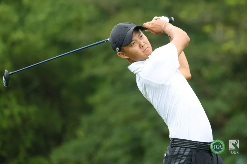 沈威成以三回合198桿-18暫並列第一。Tpga/林聖凱攝 