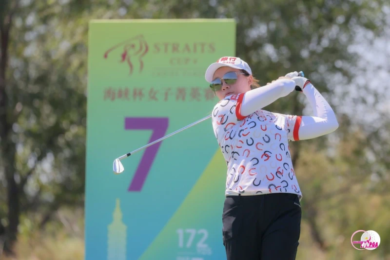 黃亭瑄以兩回合低於標準桿6桿的138桿暫並列第三。Tlpga/葉勇宏攝