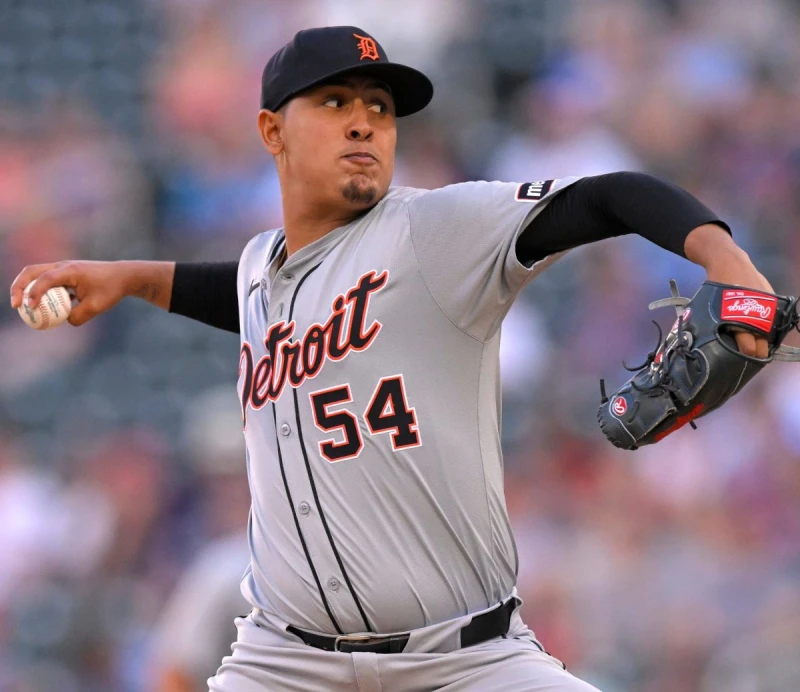 老虎推出Keider Montero,本季23場先發拿下9勝8敗,ERA 3.52。摘自老虎推特
