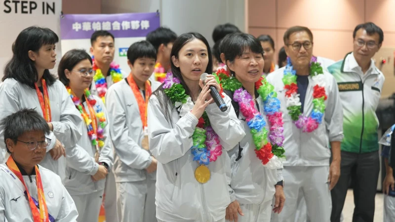 桌球林姿妤發表感言。李宇政攝