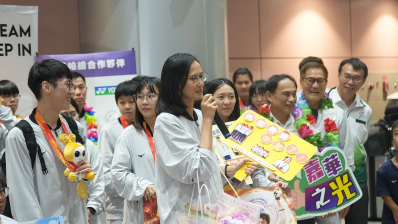 蕭翔文的教練吳燕妮發表感言。李宇政攝