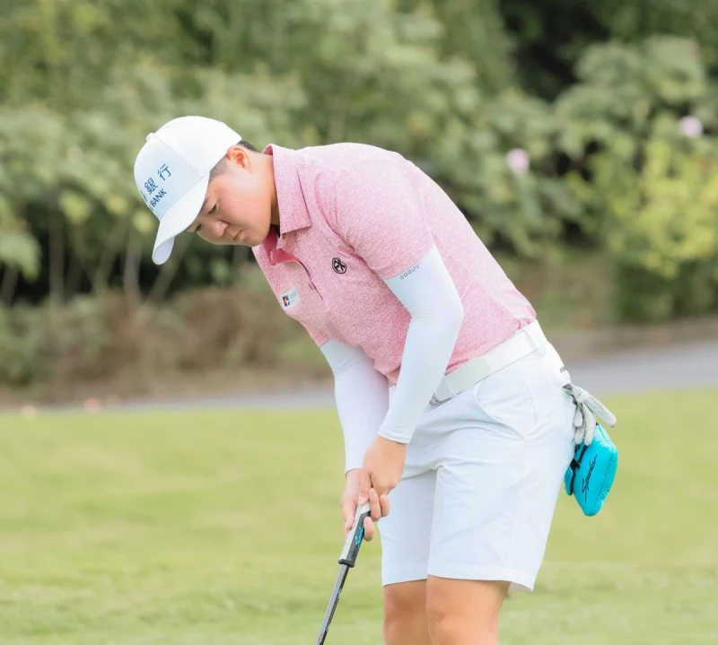 石澄璇第一回合擊出66桿-6的佳績暫居第二名。Tlpga/葉勇宏攝