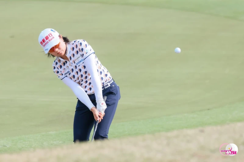 蔡佩穎第一回合擊出67桿-5的成績暫並列第三。Tlpga/葉勇宏攝