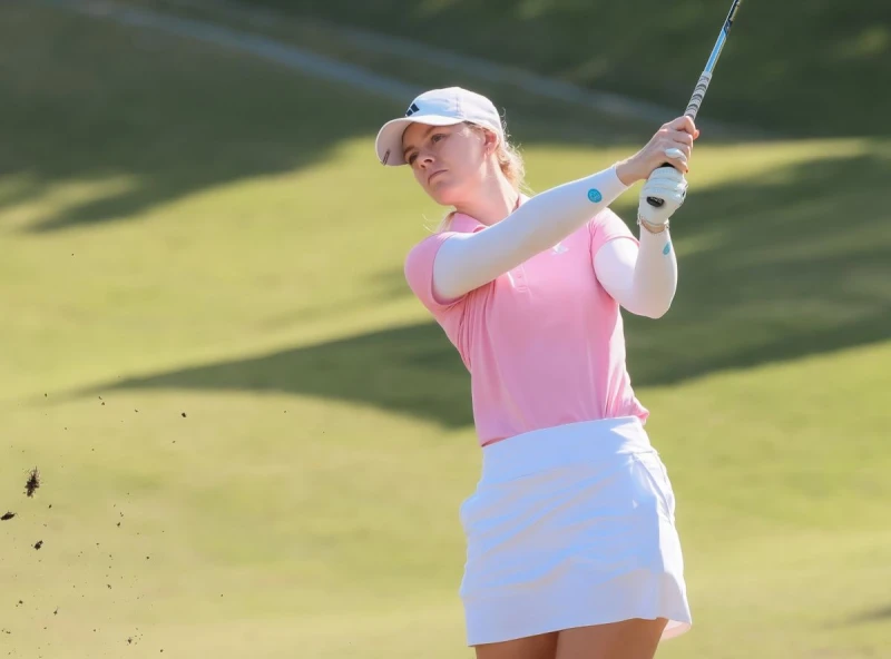 英國選手漢娜Hannah Screen以兩回合總桿134桿-10的成績暫居第三。Tlpga/葉勇宏攝