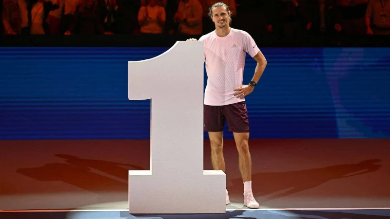 德國網球好手季維瑞夫(Alexander Zverev)下周一將登上世界球王寶座。法新社